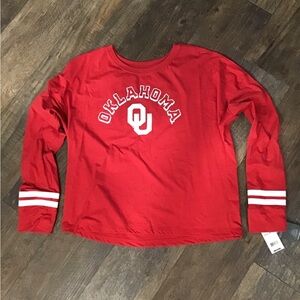 Oklahoma OU Red Long Sleeve Top size  X-Large